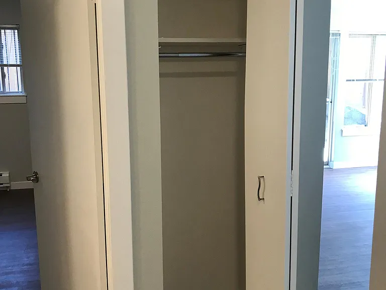 Storage closet in the unit