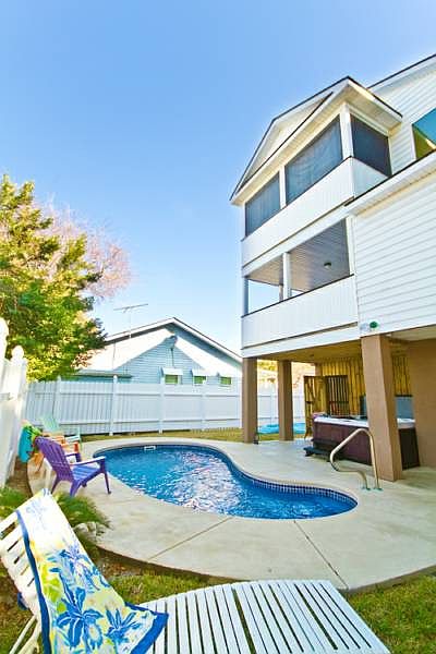 back yard pool