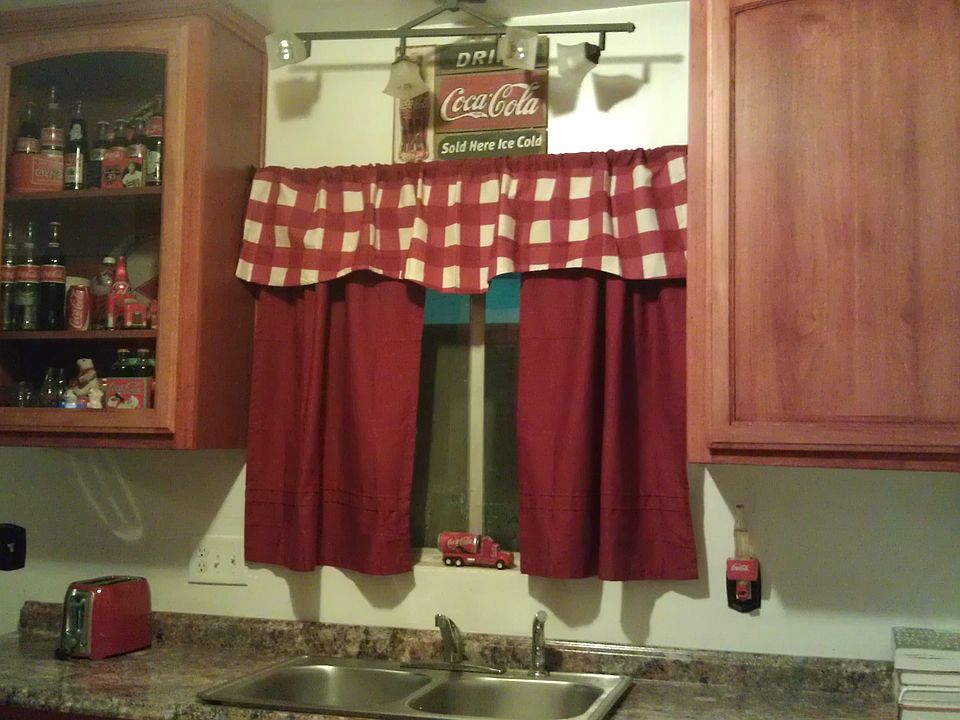 Kitchen window to back yard.