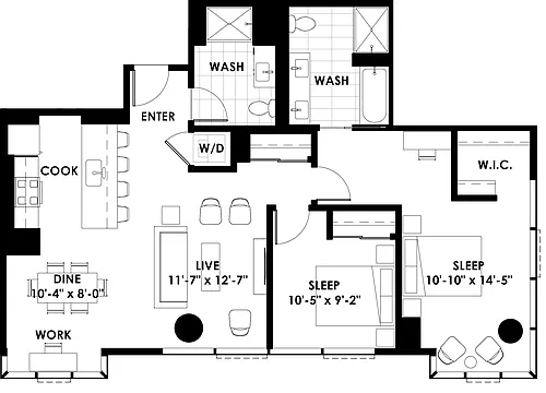 Floor plan 2B