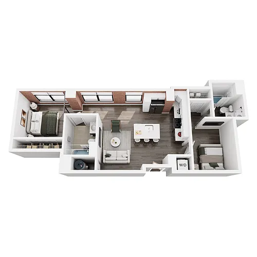 Floor plan The Ortega - 2 Bedroom, 2 Bath