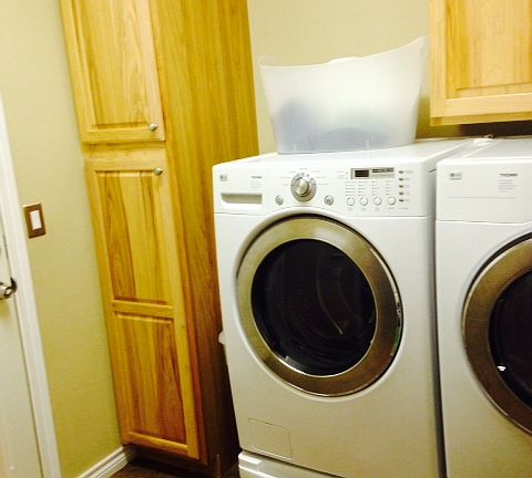 Laundry by garage door