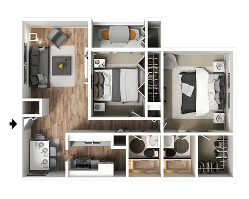 Floor plan 2 X 2