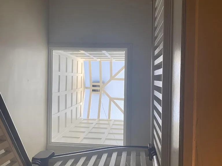 Skylight above main stairway