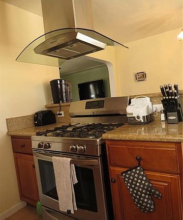 From View of Cooking Island with Granite Countertops