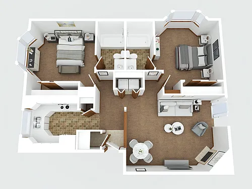 Floor plan 2X2 B
