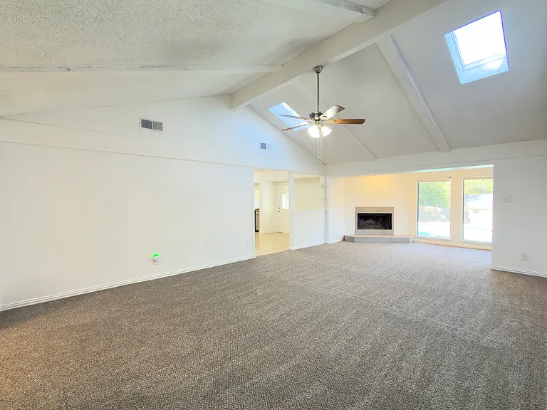 Fireplace and living room