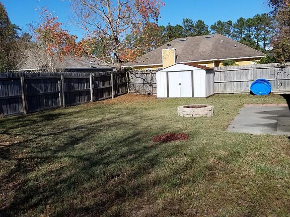 fenced in back yard