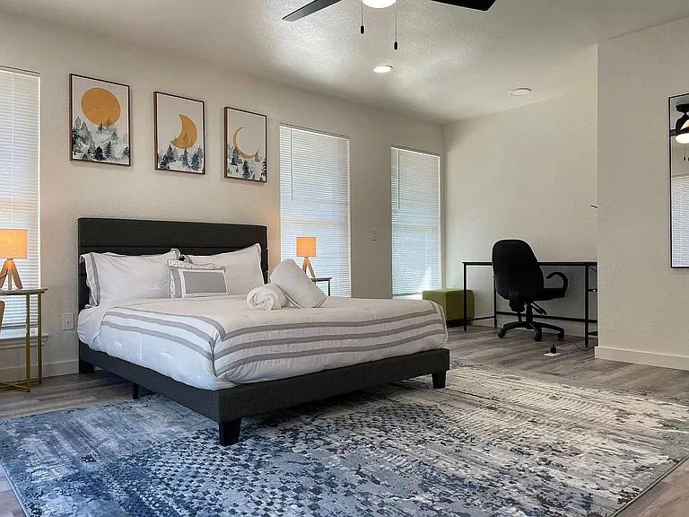 A very large bedroom #2, with a working space.