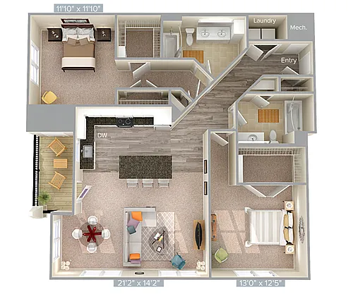 Floor plan B2-1-1415