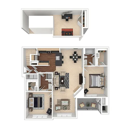 Floor plan Cameron w/Sunroom and Loft