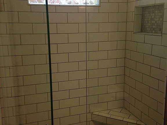 Custom glass shower