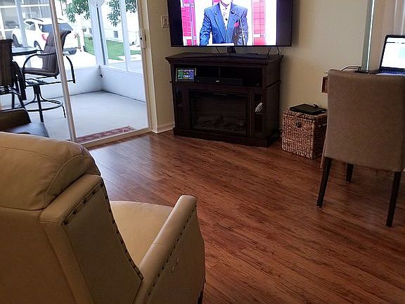 Living room, slider to lanai