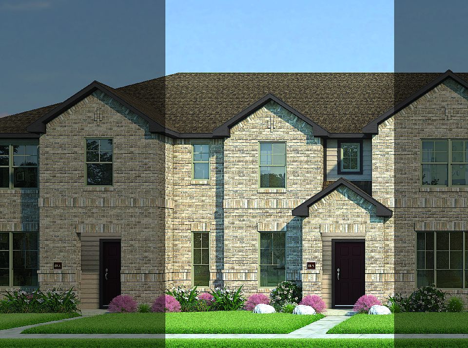 Crockett with Elevation 5B Brick Exterior 2023 Townhomes