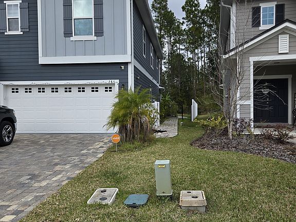 Trash Enclosure and pavers Path