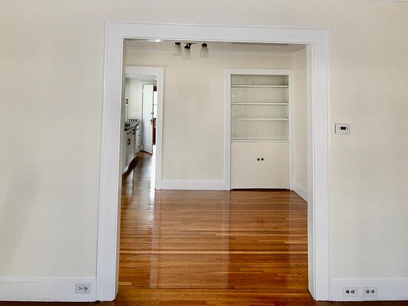 Dining room with built-ins for storage.