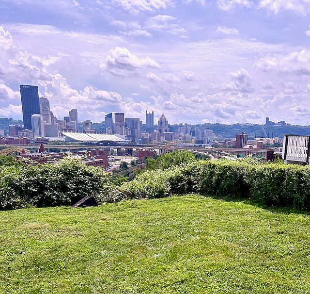 View from backyard. Landlord pays to have it mowed. Watch firework from here