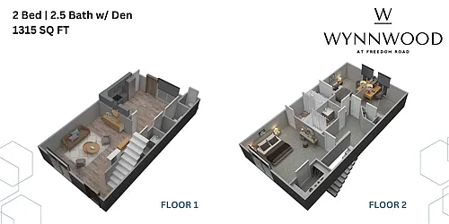 Floor plan 2 Bedroom with Den