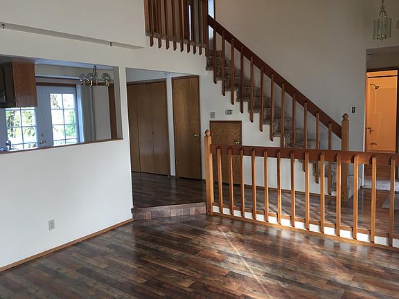 Upstairs is two bedrooms and bathroom