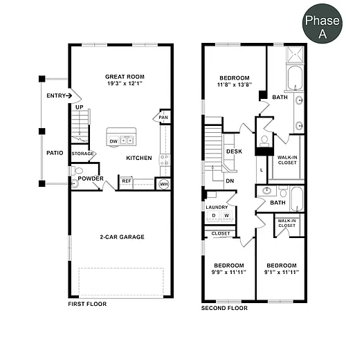 Floor plan The Townhomes Plan 3B