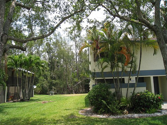 CREEK AND TREES IN  BACK YARD
