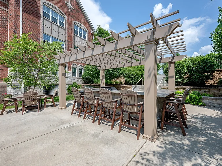 Community Patio with Pergola, Grilling Station, and Fire Pit