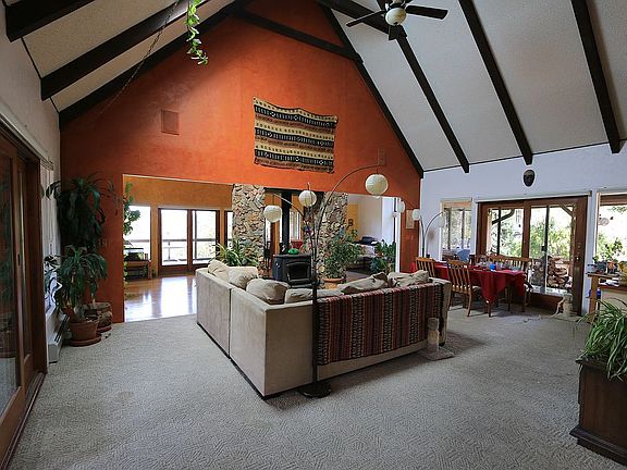 centrl living area fireplace