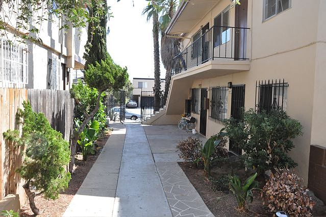 Landscaped courtyard