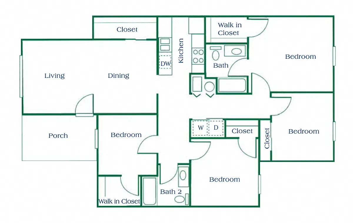 Floor plan Four Bedroom