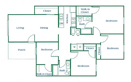 Floor plan Four Bedroom