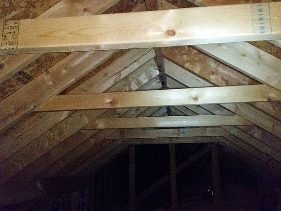 Attic gable over addition
