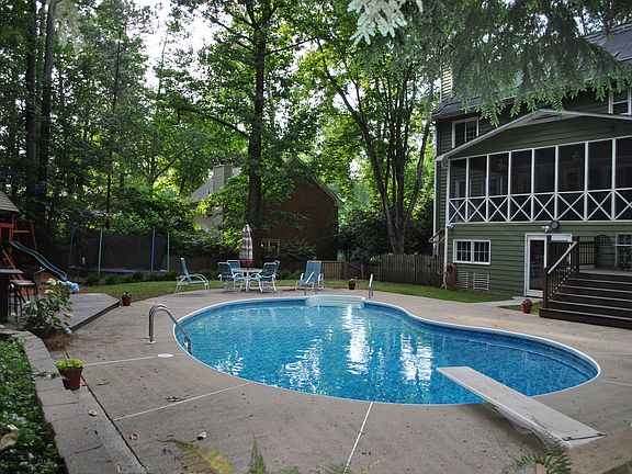 Pool has solar heating 