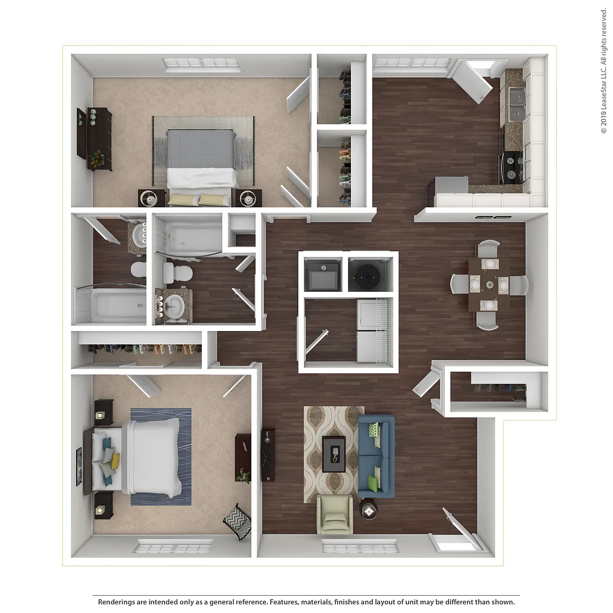 Floor plan 2x2 Upgrade