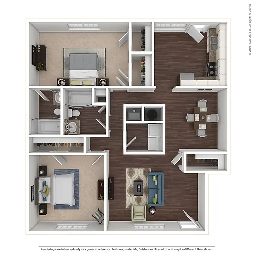 Floor plan 2x2 Upgrade