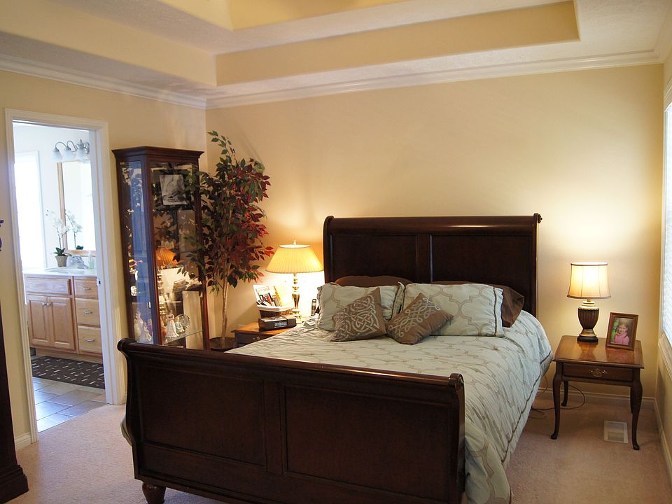 Large master bedroom with double trey ceiling