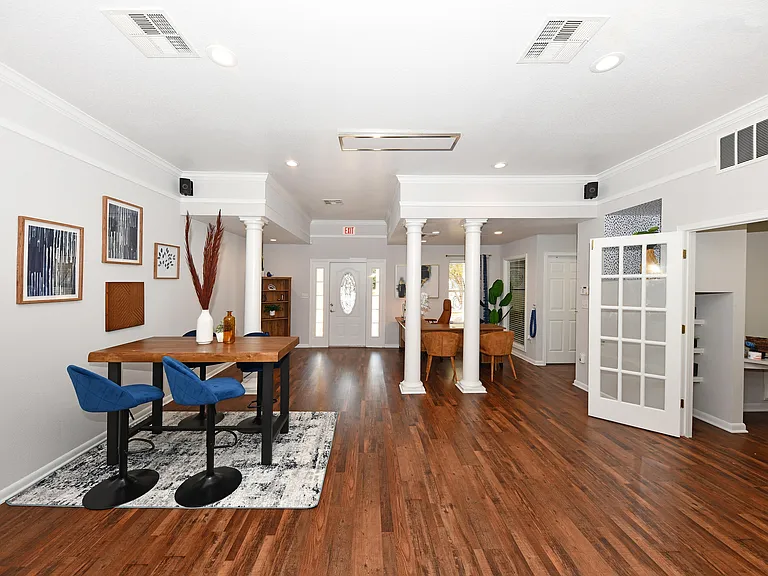 Explore this elegantly designed apartment interior, showcasing a perfect blend of style and comfort.