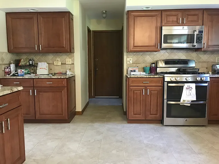New Italian floor tiles in new kitchen