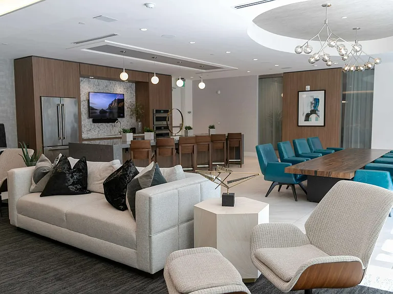 Host, dine, and unwind in this modern social space.