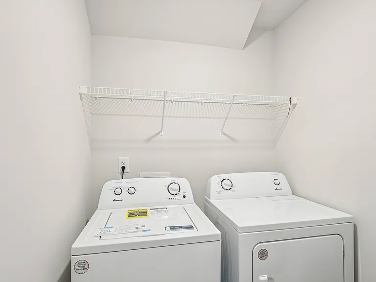 Full size washer and dryer in every home.
