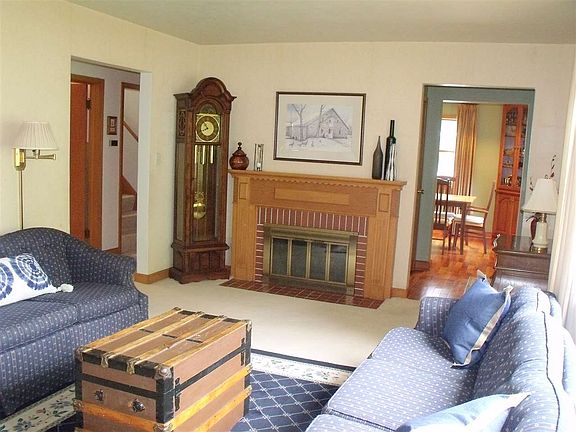 Woodburning FP in Living room.