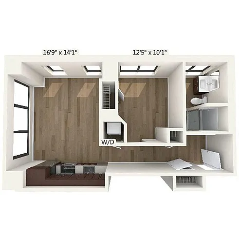 Floor plan A9 | 1 Bed | 1 Bath