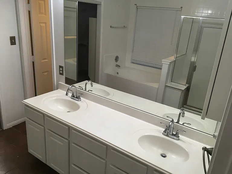 Master bedroom double sink