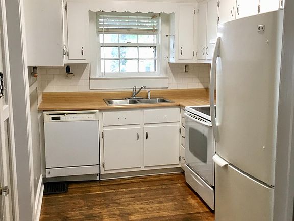 Kitchen view from back door entry