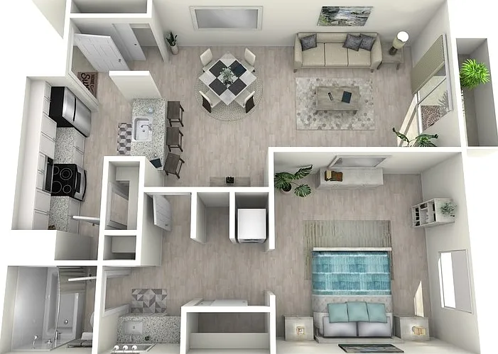 1-Bedroom Floor Plan