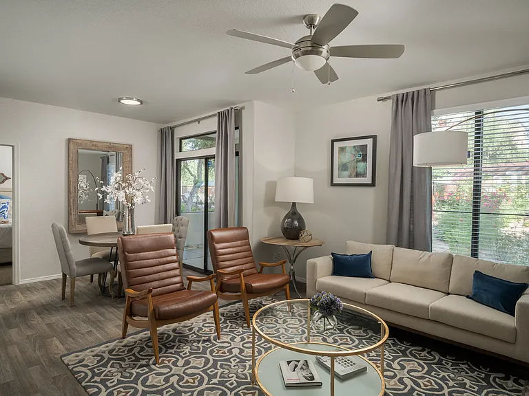 Spacious living rooms at Trevi Apartment Homes