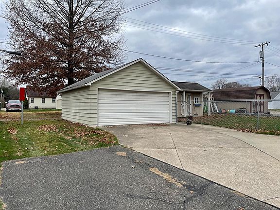 detached garage and large shed