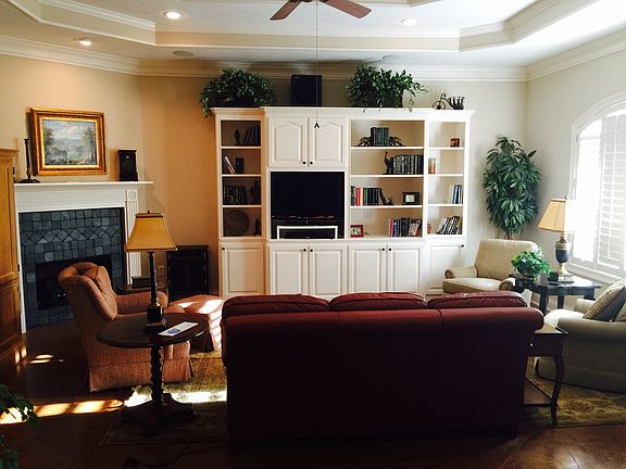 Living Room with Scored Concrete Floor