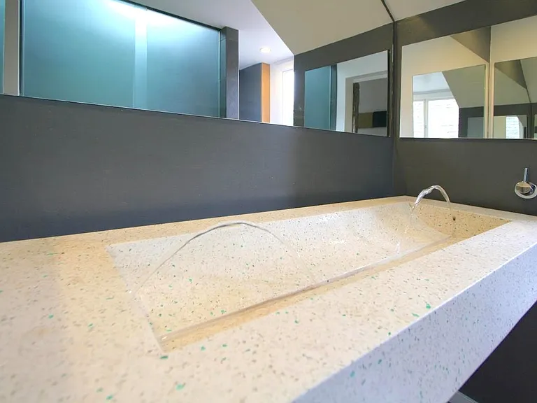 custom terrazzo trough sink
