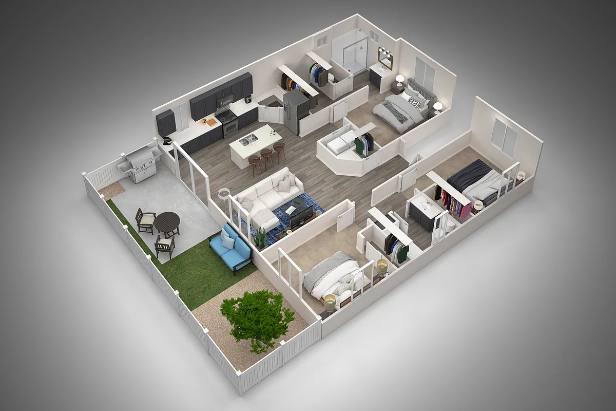 Floor plan 3 Bed/2 Bath