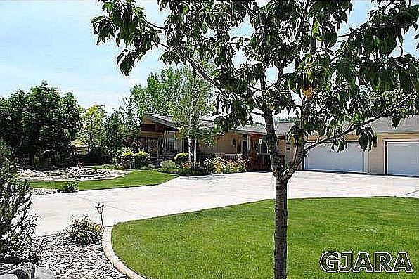 concrete drive and front entry